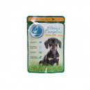 Hrana completa pentru caine junior, pui in sos, 4DOG, plic 100g
