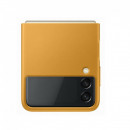 Husa Piele originala Samsung Galaxy Z Flip3 5G, Leather Cover, Galbena EF-VF711LYEGWW