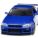 Macheta Auto Welly scara 1:24 Nissan Skyline GT-R R34 2000 albastru