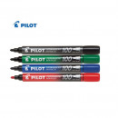 Marker permanent Pilot 100, varf rotund, negru