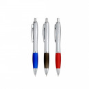 Pix plastic cu mecanism, corp argintiu cu grip si mina tip parker ideal inscriptionat firme