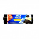 Saci menajeri 60 litri LDPE, ultra rezistenti Anna, 10 buc/rola, Negri