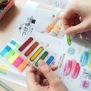 Stick index plastic transparent color 45 x 12 mm, 5 x 20 file/set, Stick"n - sageata - 5 culori neon