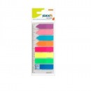 Stick index plastic transp. color 45 x 12 mm, 8 x 25 file/set + index sageata, Stick"n-8 culori neon