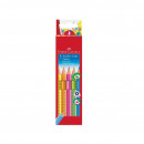 Creioane Colorate 5 Culori Neon Jumbo Grip Faber-Castell