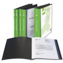 Dosar de prezentare personalizabil, cu 10 folii, A4, coperta rigida, Q-Connect - negru