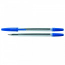 Pix transparent cu capac, varf 1.0mm, Office Products - albastru