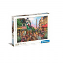 Puzzle Ilustrat CLEMENTONI-Flori in Paris, 1000 piese, 68 x 48 cm