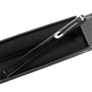 Roller metalic negru cu accesorii cromate, in cutie imitatie piele