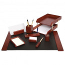 Set birou lux din lemn Bordo, 9 piese - FORPUS