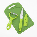 Set Trio cutit cu teaca, curatator legume si tocator, Vanora