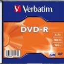 Verbatim DVD-R 16X 4,7GB AZO, Slim Case (43547)