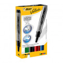Whiteboard Marker BIC ECO Velleda 1704 Multicolor, varf 1-3 mm, 4 buc/set