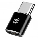 Adaptor Conversie Baseus MicroUSB la USB Type-C, 2.4A, Negru