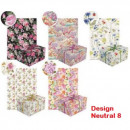 Hartie decorativa pentru impachetat cadouri, 70 x 200 cm, Desing Neutral 8, motive asortate