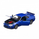 Macheta Auto Welly scara 1:24 Nissan Skyline GT-R R34 2000 albastru