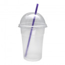 Pahare plastic Transparent Frappe Safir 350 ml, 50 buc/set