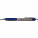Pix metalic PENAC Pepe, rubber grip albastru, 0.7mm, scriere albastra
