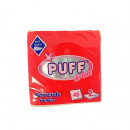Servetele de masa Puff de Lux 33 x 33 mm, 2 straturi, 40 buc/set, Rosu