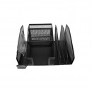 Suport metalic mesh cu 6 compartimente si dispenser pentru banda adeziva -negru