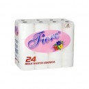 Hartie igienica Fiore, 2 straturi, 24 role, Alb