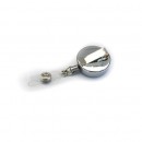 Snur retractabil pentru ecuson tip YOYO, metalic cromatic