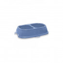 Bol dublu din plastic, 2x 400 ml, pentru macare Pisici/Caini