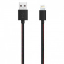 Cablu de date\Incarcare Serioux, acoperit cu piele ecologica MFI, USB - Lightning Apple, 1m, Bulk