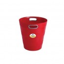 Cos de birou din plastic ARK cu maner 12,5l, rosu