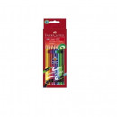 Creioane Colorate 10 Culori Cu Guma Grip 2001 Faber-Castell
