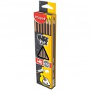 Creion cu guma Black' Peps Maped HB 12 buc/set
