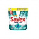 Detergent de rufe capsule Savex Super Caps, curatare puternica, Extra Fresh, 64 capsule