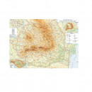 Harta ROMANIA fizica 140x100 cm, ISBN: 973-8476-11-9 AMCO plastifiat
