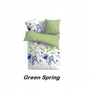 Lenjerie de pat king size Microfibra Green Spring, 4 piese 220 x 240 cm