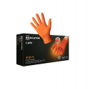 Manusi din nitril MERCATOR Gogrip orange, groase si rezistente, textura diamant, protectie la substante chimice, 50buc/cutie