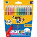 Markere Bic colorate ultralavabile Kid Couleur 12 buc/set