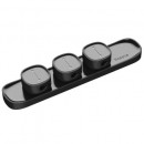 Organizator cabluri, Baseus Peas Cable Clip, Magnetic, ABS si TPU, Negru