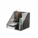 Organizer metalic Mesh, de birou, tavite+suporti de reviste, 7 compartimente, Q-Connect