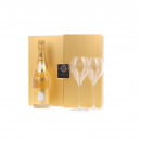 Sampanie Louis Roederer Cristal Brut In Cutie LUX si Doua Pahare, 750 ml