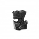 Vaza decor din ceramica forma de cap 18x10x23 cm