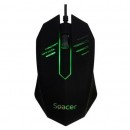 Mouse Optic Spacer 1000 Dpi, Iluminare led, Usb Negru