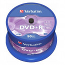DVD+R VERBATIM 4.7GB, 120min, viteza 16x, 50 buc, Single Layer, spindle
