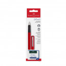 Blister Stilou Scolar Rosu si 6 Cartuse Faber-Castell
