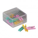 Clesti din plastic cu arc, pentru prindere fotografii, 32mm, 10 buc/cutie, ALCO