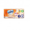 Hartie igienica Zewa Deluxe Cashmere Peach, 3 straturi, 8 role/set