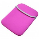 Husa Neopren Laptop -Tableta 10 inch reversibila roz/argintie