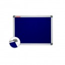 Panou textil 100*150cm albastru rama aluminiu Memoboards