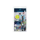 Set Stilou SCHNEIDER Glam - design Galaxy, Penita Iridium Tip M