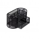 Suport Organizator Birou metalic mesh cu 8 compartimente si 1 sertar