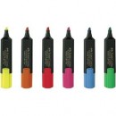 Textmarker 1548 Faber-Castell 1-5mm Rosu, Roz,Albastru, Verde, Galben, Portocaliu
